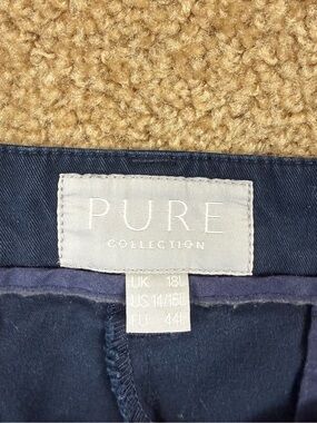 Women’s Pure Navy Straight Leg Pants Size 14/16 Cotton